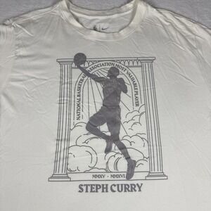 Nike Dri-Fit Steph Curry MVP Back To Back 2015-16 Off White T-shirt XXL